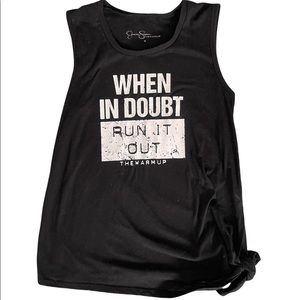 Black Jessica Simpson workout top